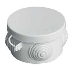 Коробка разветвительная о/у d=65мм h=40мм, 4 ввода, серая IP54