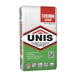 Штукатурка гипсовая Unis Теплон белый, 30 кг