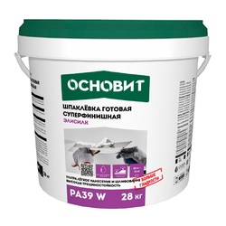 Шпаклевка суперфинишная Основит Элисилк PA39 W готовая белая (28 кг)