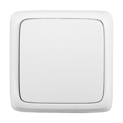 Выключатель о/у Alfa ВА10-113, 1 клавиша, б/инд, белый