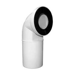 Труба для унитаза Синикон жесткая с резиновой манжетой d=110 мм х 90гр.