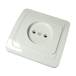 Розетка с/у Mimoza 12022, 1 гнездо, б/з, белая