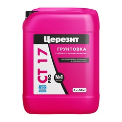 Грунтовка глубокого проникновения Церезит CT 17 PRO морозостойкая (5 л)