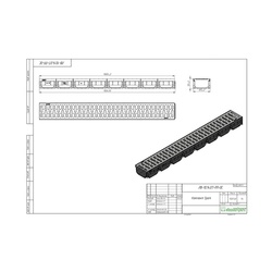 Лоток водоотводный в сборе с решеткой Standartpark 0881011 1000х125х70 мм