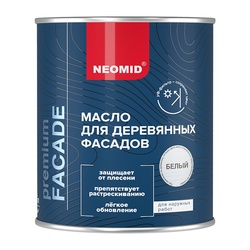 Масло для деревянных фасадов Neomid Premium белый (0,75 л)