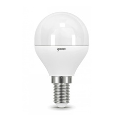 Лампа светодиодная Gauss Black LED E14, шар, 9.5Вт, 4100К, хол.белый