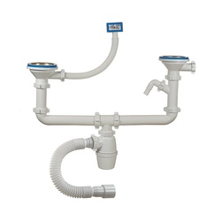 Сифон бутылочный Orio А-40092, 3 1/2"х40мм, решетка d=114мм, перелив, отвод