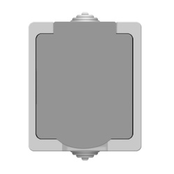 Розетка о/у Аллегро 1282, 1 гнездо с/з, з/ш и крышкой, IP54, серая