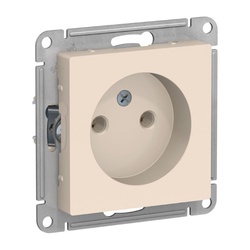 Розетка с/у Atlasdesign ATN000241, 1 гнездо, б/з, бежевая