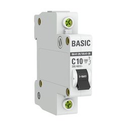 Автоматический выключатель EKF ВА 47-29 4,5кА, С 10А, 1П