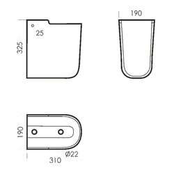 Полупьедестал Sanita Luxe Best, 190х310х325 мм белый