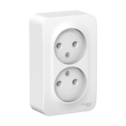 Розетка о/у Blanca BLNRA000211, 2 гнезда, б/з, белая