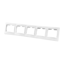 Рамка 5-и постовая Таймыр SQ1814-0033, горизонтальная, белая