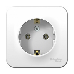 Розетка о/у Blanca BLNRA010111, 1 гнездо, с/з, белая