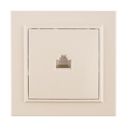 Розетка компьютерная RJ-45 с/у Минск ERK01-035-20, 1 гнездо, бежевая
