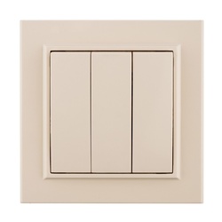 Выключатель с/у Минск ERV10-024-20, 3 клавиши, б/инд, бежевый