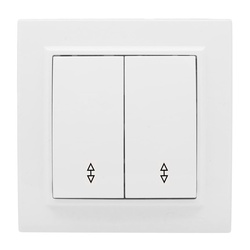 Переключатель с/у Минск ERV10-027-10, 2 клавиши, б/инд, белый