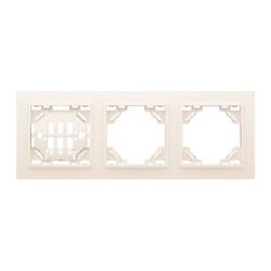 Рамка 3-х постовая Минск ERM-G-303-20, горизонтальная, бежевая