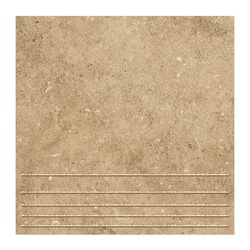 Ступень клинкерная плитка Керамин Вермонт 3, бежевый, 298х298х8 мм