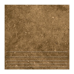 Ступень клинкерная плитка Керамин Вермонт 4, коричневый, 298х298х8 мм