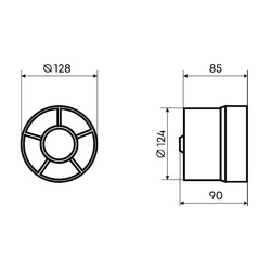 Вентилятор приточно-вытяжной НашВент Джаз 125, 186 м3/ч
