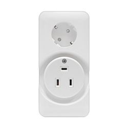 Розетка двойная о/у РШ 32А + Евро с/з, белая