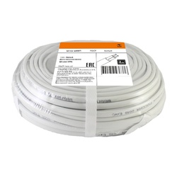 Провод ШВВП 2х0,75 мм², белый (бухта-5 п.м.) ГОСТ 7399-97