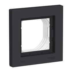 Рамка 1-постовая Atlasdesign Aqua ATN441001, IP44, карбон