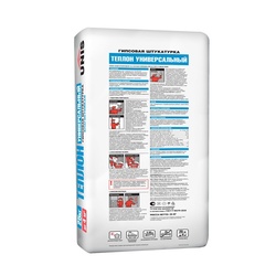 Штукатурка гипсовая влагостойкая Unis Теплон универсальный, 25 кг