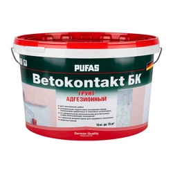 Грунтовка для повышения адгезии Бетоконтакт БК Pufas для внутренних работ (15 кг) мороз.