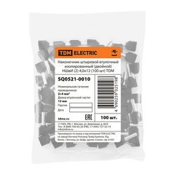 Наконечник НШвИ(2) 4, 0-12 для провода 4 мм2 (100 шт.)